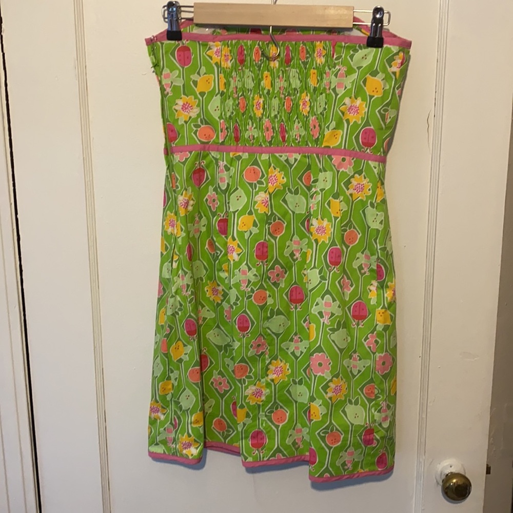 Lilly Pulitzer strapless wrap dress A-Maze-Ing - Picture 3 of 9